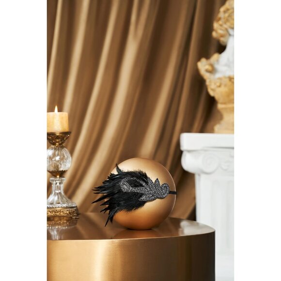 1920s Flapper Headband Feather Beads Rhinestones Gatsby Party Accessory - Picture 2 of 5